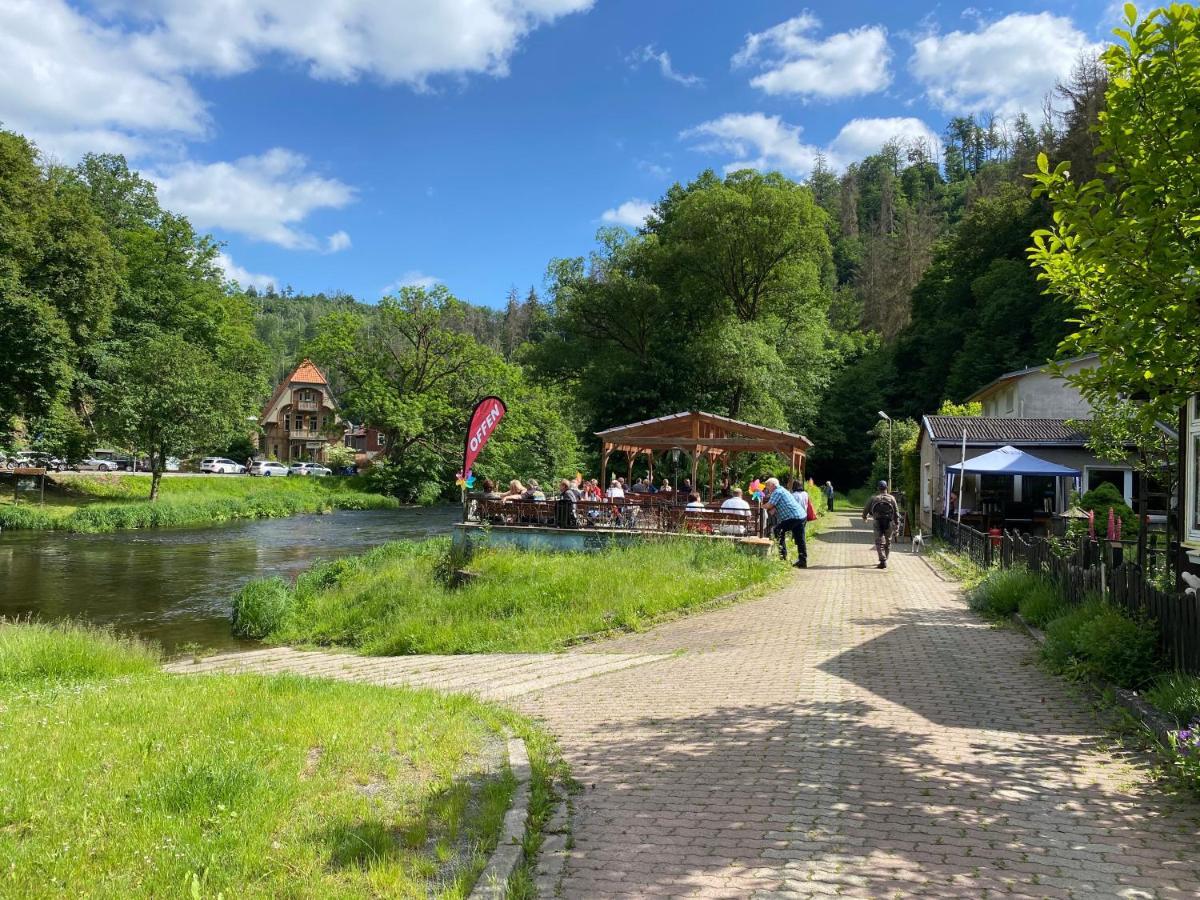 Pension Sternschnuppe, Treseburg Harz, Unmittelbar Am Wasser Thale Exteriér fotografie